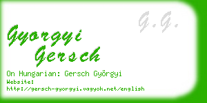 gyorgyi gersch business card